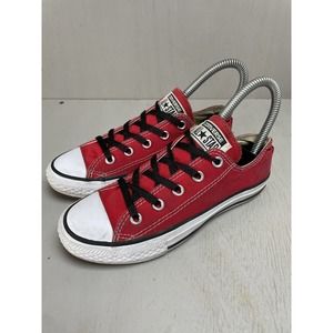 CONVERSE All Star Low Top Red Shoes Youth Kids Sneakers 3J236 boys Size 1